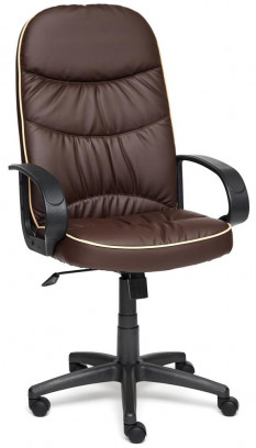 Кресло офисное TetChair «Поло» (Polo) (Искусств. коричневая кожа)