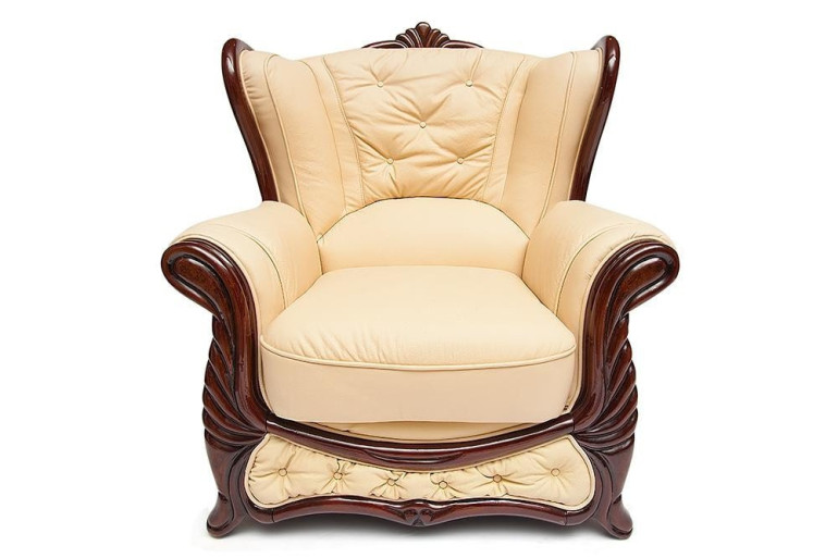 Кресло из натуральной кожи «Виктория» (Viktoria) (Эрете)