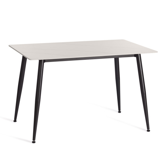Стол обеденный Austen (mod. LDT-300 RION) столешница керамика (матовая) /опоры металл, серый/чёрный, 80х120х75 см