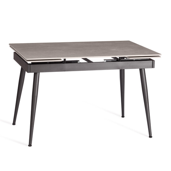 Стол обеденный Lord grey (mod.John table) столешница керамика (матовая) /опоры металл, светло-серый/чёрный, 30х120х30 см