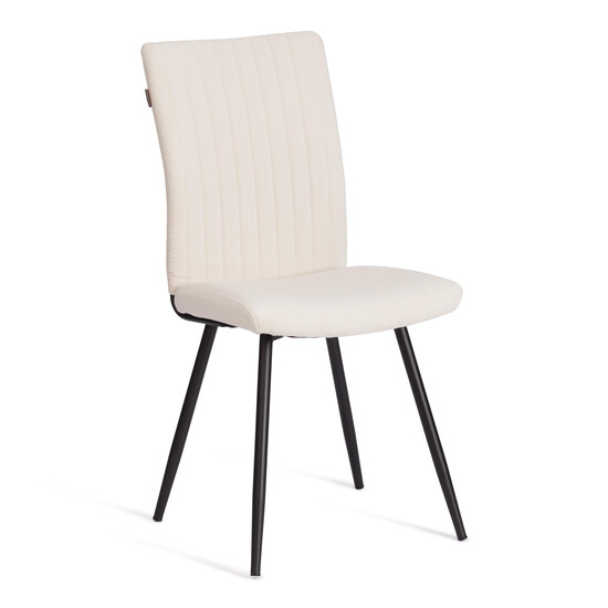 Стул обеденный Monte Carlo TREND, флок , молочный/черный, 4, 49х51х93 см