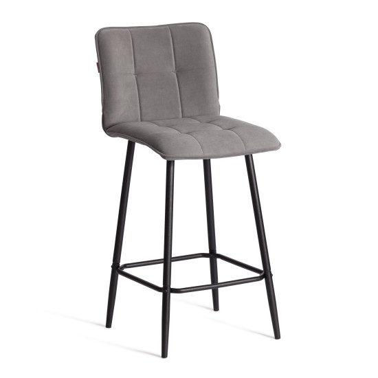 Полубарный стул  Bari/Бари велюр, серый, 29, 42х55х99 см