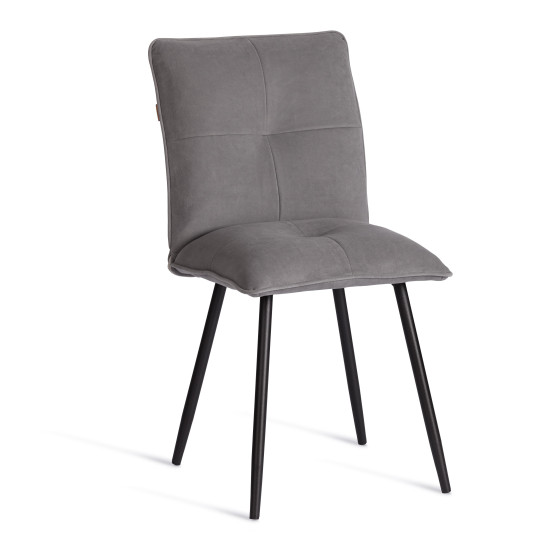 Стул обеденный Sweet флок , 46х55х88, серый/черный, 29