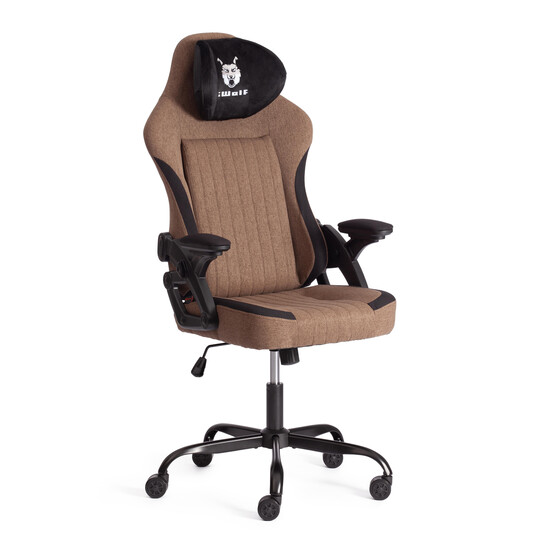 Кресло iWolf ткань, черный/коричневый