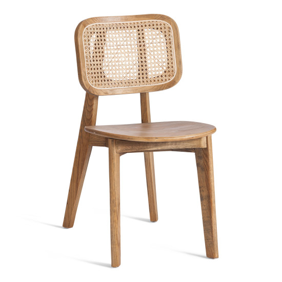 Стул ODIN (mod.XMS-CB2828) дерево вяз/ротанг, 42х45х78 см, Груша (№3)