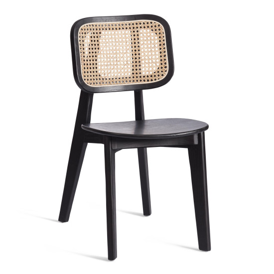 Стул ODIN (mod.XMS-CB2828) дерево вяз/ротанг, 42х45х78 см, черный