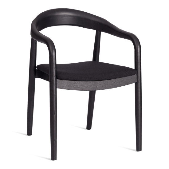 Стул BALDUR (mod.XMS-CB2921D) дерево вяз/ткань лен, 49х52х76,5 см, черный/черный лен