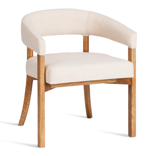 Стул SURTUR (mod.XMS-CB3026) дерево вяз/ткань лен, 54х53х74 см, груша№3/бежевый лен