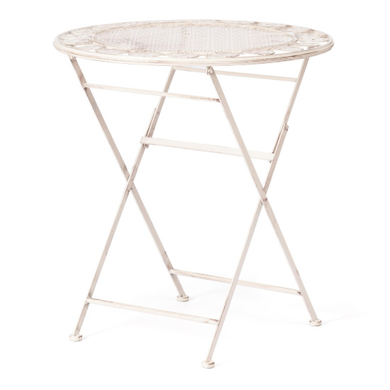 Стол Secret De Maison Patio (PL08-11139) стальной сплав, античный белый, 70х75 см