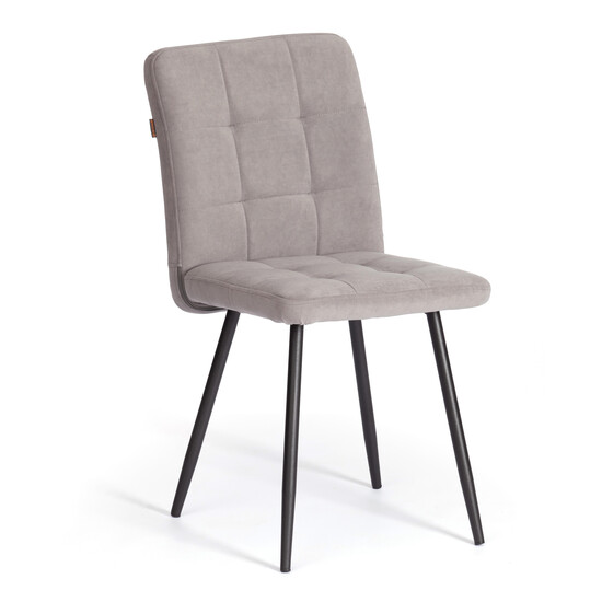 Стул обеденный Medeo LT, флок , серый/черный, 29, 45х56х89 см