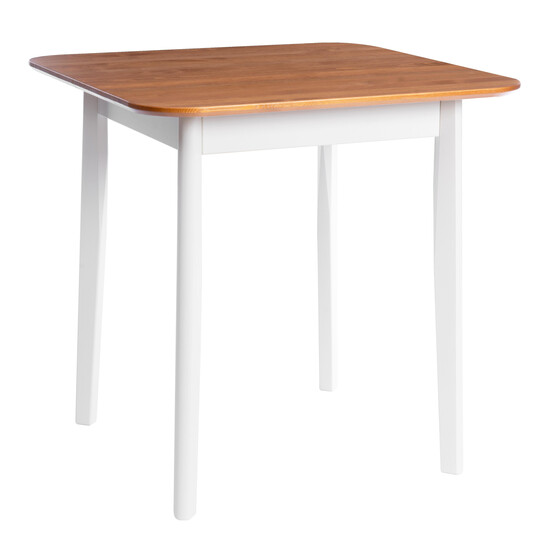 Стол Соната Люкс/ Sonata Lux table, 75х75х73 см массив сосны, антик/белый, 75х75х73 см