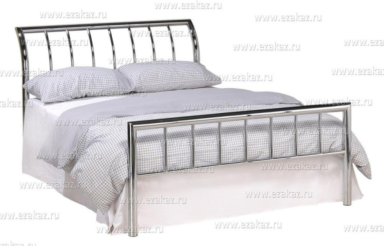 Кровать двуспальная «BD-78» + основание (Хром)