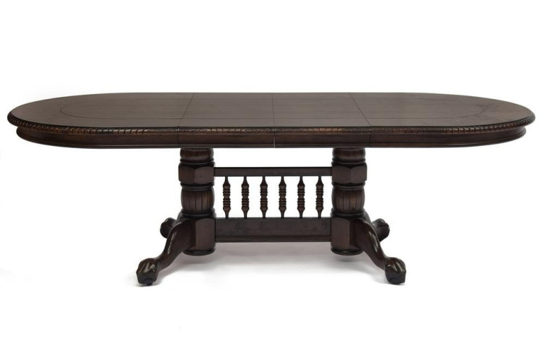 Стол обеденный овальный 4296 HNDG (Вставка «Кожа крокодила»)