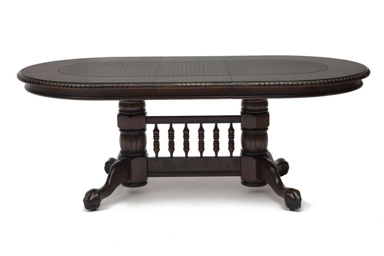 Стол обеденный овальный 4296 HNDG (Вставка «Ротанг»)