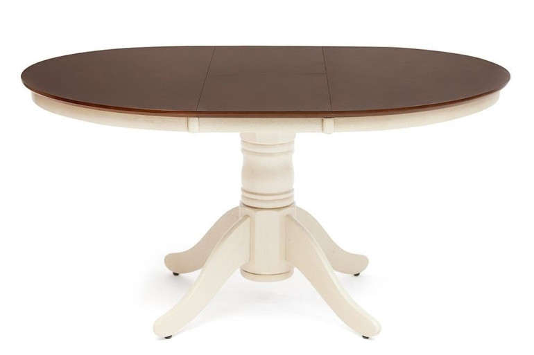 Стол обеденный раскладной «Каир» (Cairo CT 4260) (Античный белый/Тёмный Дуб)