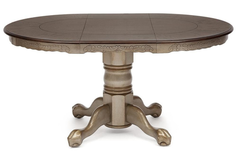 Стол обеденный раскладной 4260 CCC silver gold (Серебристо-золотой)