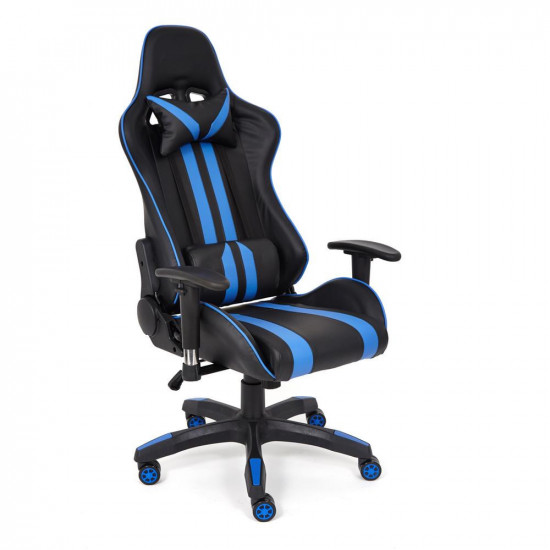 Кресло компьютерное «Айкар» (ICAR) (Чёрно-синяя искусственная кожа)