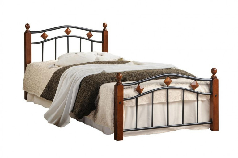 Кровать кованая AT 126 (металлический каркас) + металлическое основание (90см x 200см)