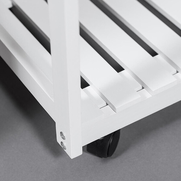 Стол кухонный  с табуретом (мод. JWPE-120809) сосна/прессованный бамбук, 38 73 х70х82см, табурет: 28,5х28,5х550см, белый/натуральный фото № 12