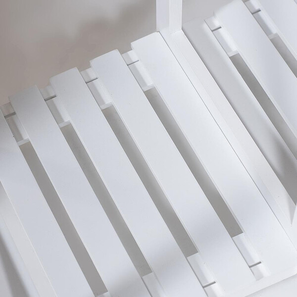 Стол кухонный  с табуретом (мод. JWPE-120809) сосна/прессованный бамбук, 38 73 х70х82см, табурет: 28,5х28,5х550см, белый/натуральный фото № 4