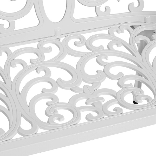 Скамья Secret de Maison Symphonie/Симфония алюминиевый сплав, 95х56х92см, античный белый фото № 8