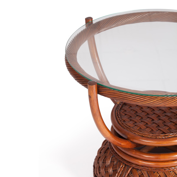 Кофейный столик «Андреа» (Andrea) натуральный ротанг (Пекан) фото № 4