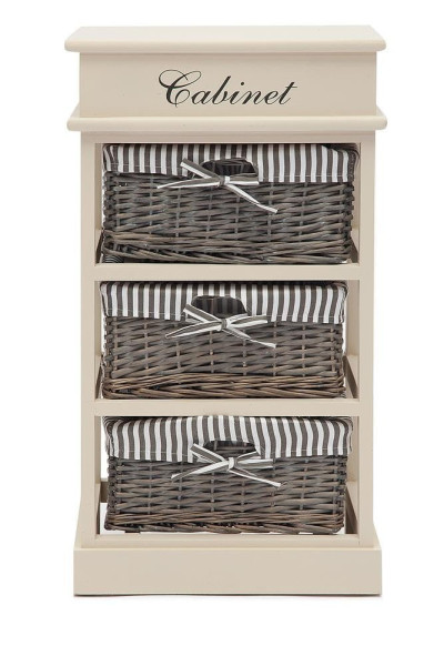 Тумба Secret De Maison «Ouverture 3» (Увертюр 3) 4336 с 3-я корзинами и ящиком (Белый) фото № 6