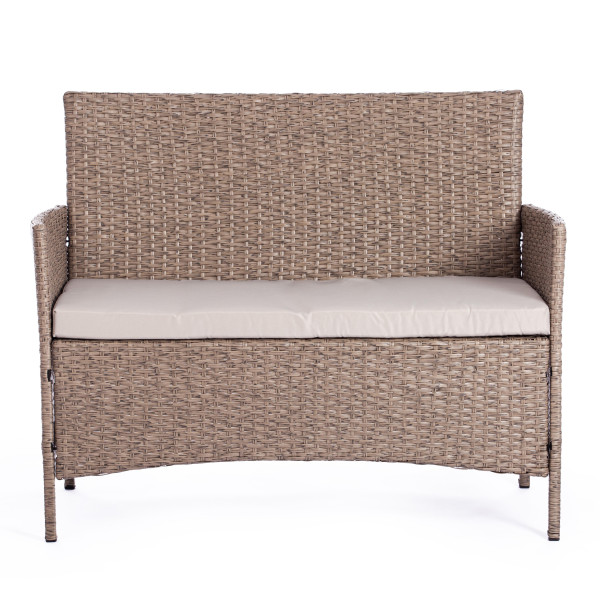 Комплект для отдыха «Лаундж сет» искусственный ротанг (210013 A Grey) (Серый) фото № 3