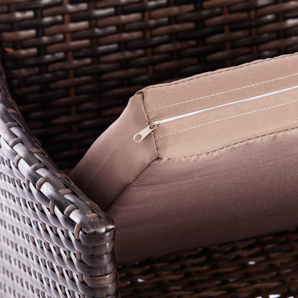 Комплект для отдыха «Лаундж сет» искусственный ротанг (210013 A) (Коричневый) фото № 7