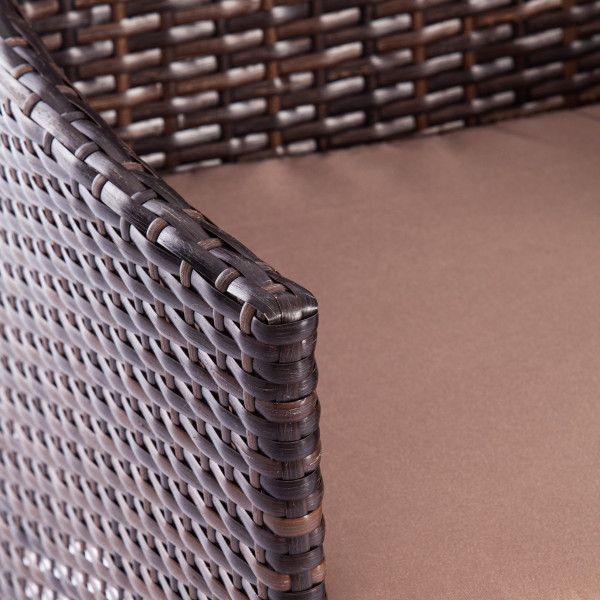 Комплект для отдыха «Лаундж сет» искусственный ротанг (210013 A) (Коричневый) фото № 10