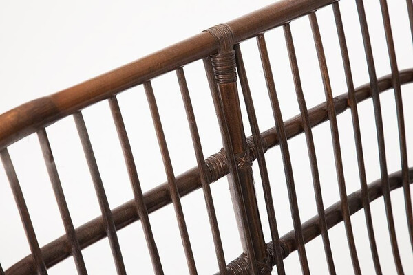 Комплект для отдыха Turkey/Турки (стол круглый со стеклом+2 кресла + диван) /с подушками/ ротанг, кр:70х65х78см, дв:120х65х78см, ст:Д50х56,5см, грецкий орех фото № 9