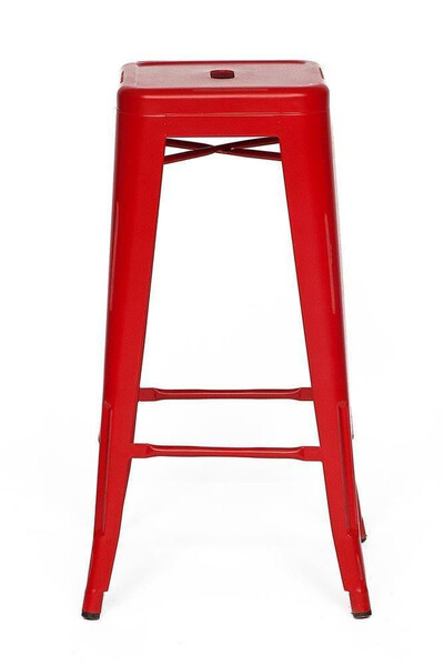 Табурет Loft/Лофт (мод. 008) металл, 30х30х76см, красный фото № 2