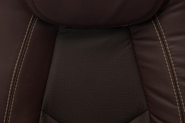 Кресло Boss/Босс (хром) кож/зам, коричневый/коричневый перфорированный, 36-36/36-36/06 фото № 5