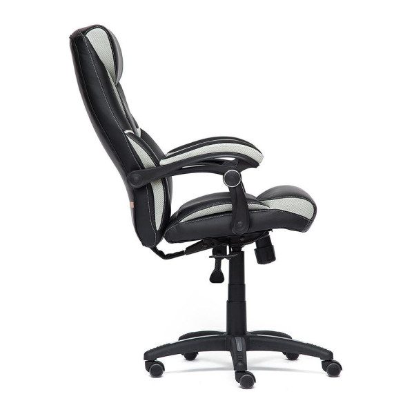 Кресло «Cambridge» (Искусственная чёрная кожа + серая сетка) фото № 4