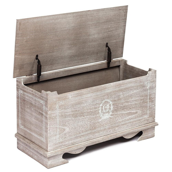 Ящик для хранения Secret de Maison Lilou/Лилу(мод. 63102) дерево павловния, МДФ, 80х35х43см, античный коричневый фото № 3