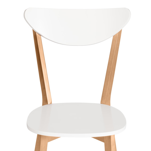 Стул обеденный «Макси» (Maxi Buk) (натуральный бук+белый) фото № 6