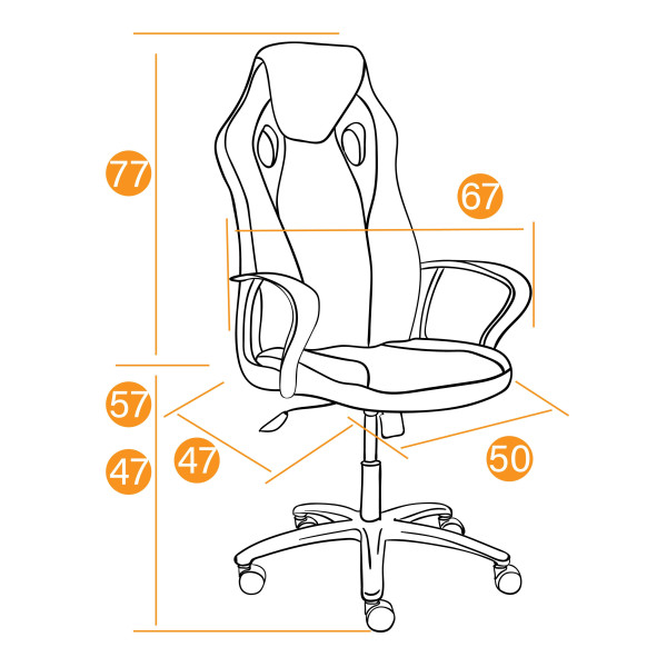 Кресло компьютерное TetChair «Racer GT new» (металлик/серый) фото № 17