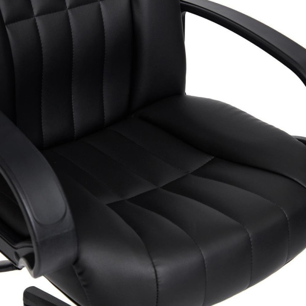 Кресло офисное из ткани TetChair CH 833 (Искусств. чёрная кожа) фото № 5