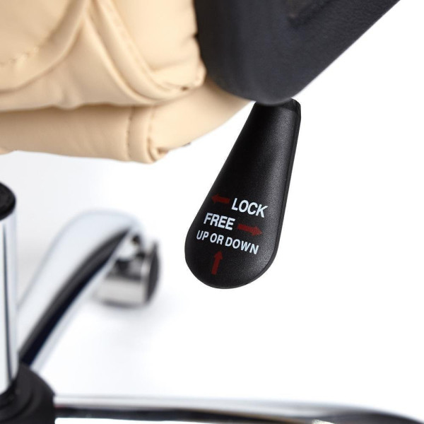 Кресло офисное TetChair «Bergamo» (хром) (Искусств. бежевая кожа) фото № 13