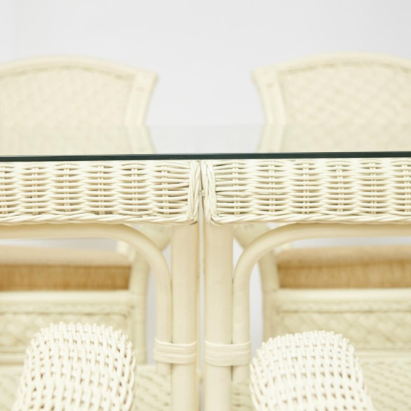 Комплект обеденный «Андреа Гранд» (Grand Andrea Elephant Ivory) нат. ротанг (TCH White) фото № 17