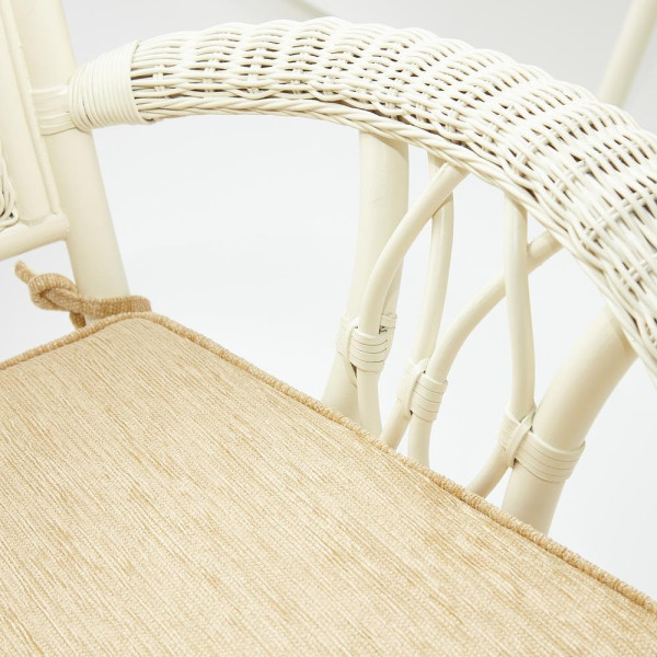 Комплект обеденный «Андреа Гранд» (Grand Andrea Elephant Ivory) нат. ротанг (TCH White) фото № 8