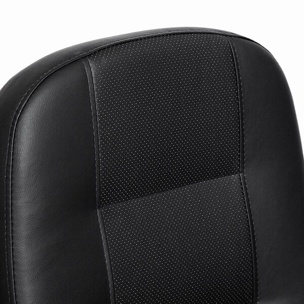 Кресло Devon/Дэвон кож/зам, черный/черный перфорированный, 36-6/36-6/06 фото № 8