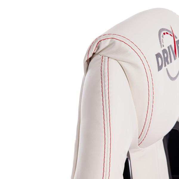 Кресло компьютерное «Driver» (Белый/красный) фото № 17