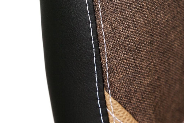 Кресло Inter/Интер кож/зам/ткань, черный/коричневый/бронзовый, 36-6/3м7-147/21 фото № 5