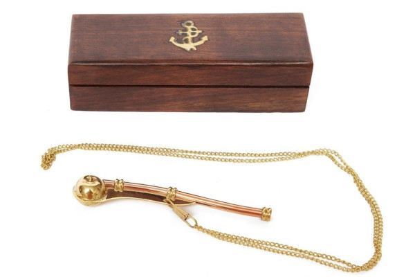 Боцманский свисток в подарочной деревянной коробке Secret De Maison (mod. N1184) (Античная медь) фото № 2