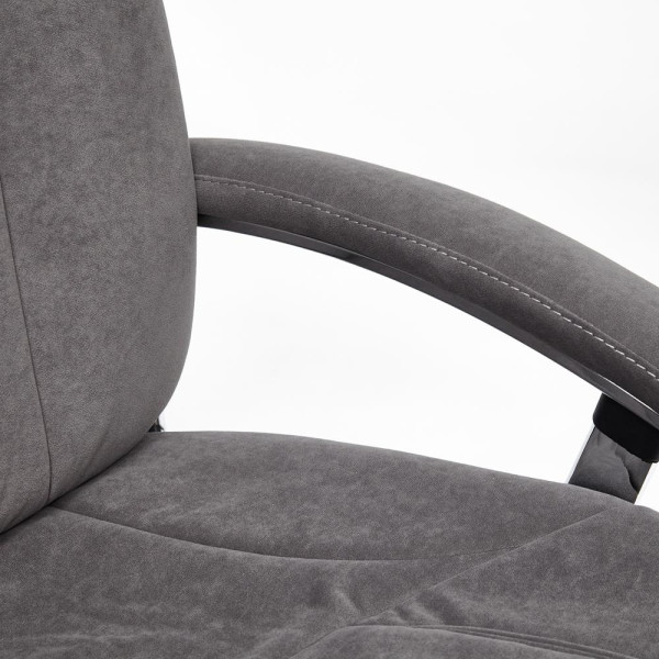 Кресло офисное TetChair «Softy Lux» (флок, серый) фото № 12