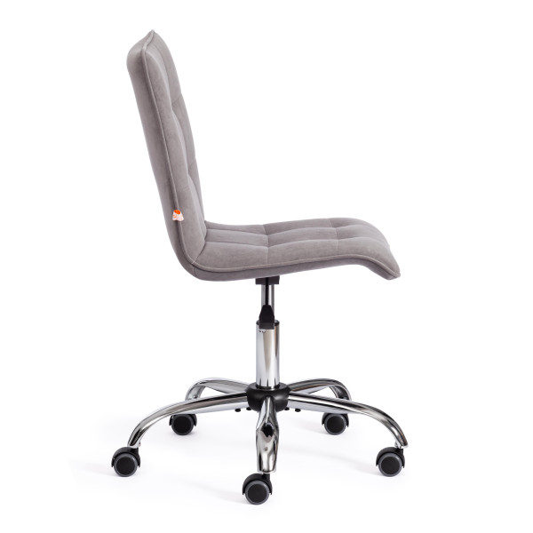 Кресло офисное TetChair «Zero» (флок, серый) фото № 2