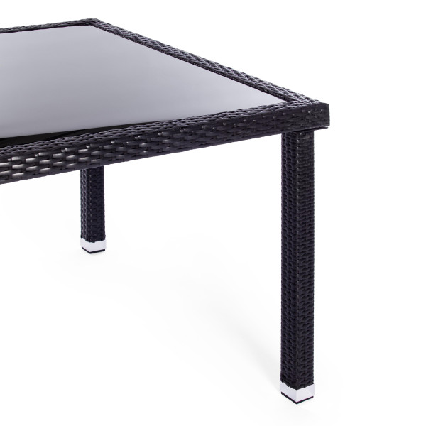 Обеденный сет (стол+4стула) (mod. 210036) (Чёрный) фото № 4