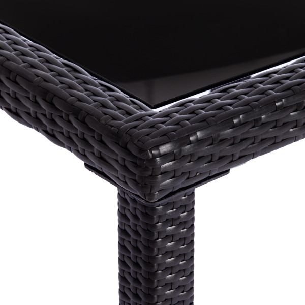 Обеденный сет (стол+4стула) (mod. 210036) (Чёрный) фото № 5