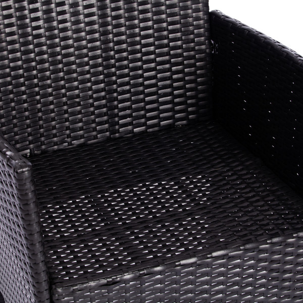 Обеденный сет (стол+4стула) (mod. 210036) (Чёрный) фото № 8